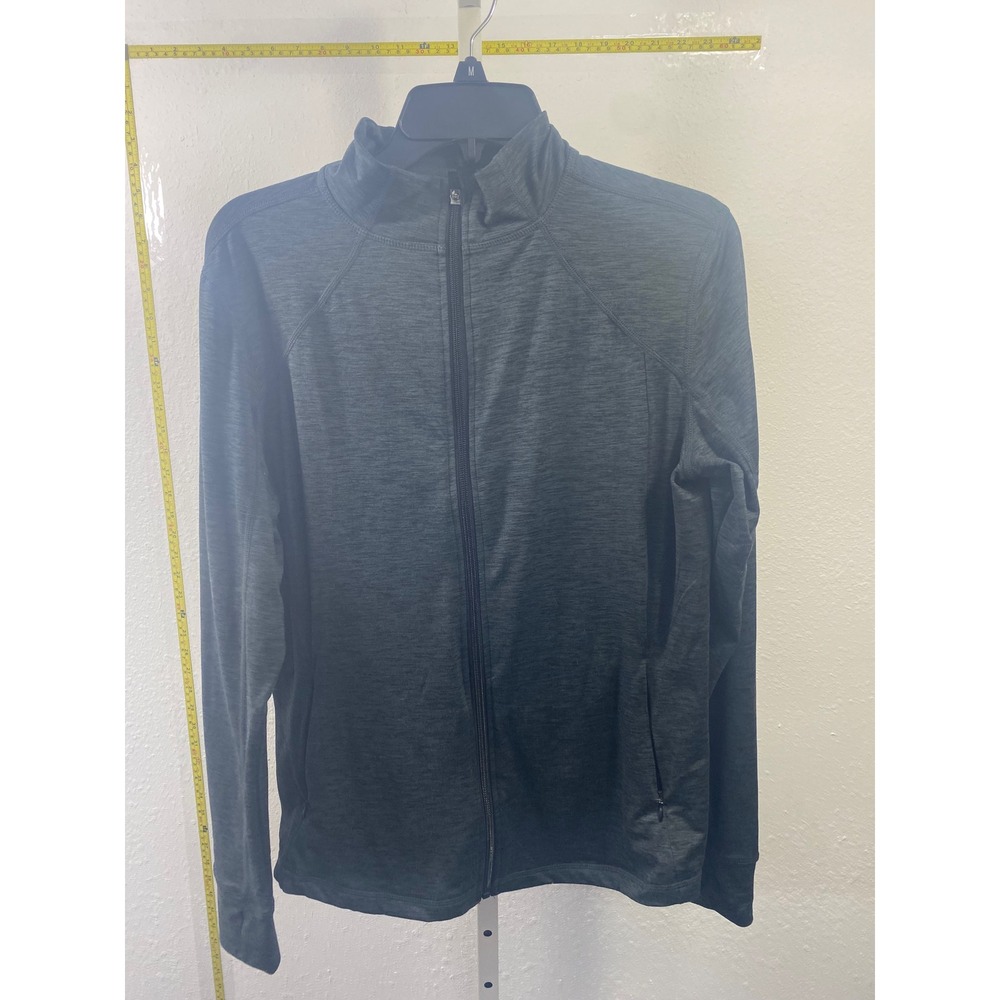 Amazon Essentials Mens Full-Zip Performance Jacket Heather Charcoal Gray Size M